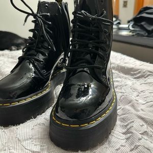 Black Dr. Martens.  Worn once.  Firm price
